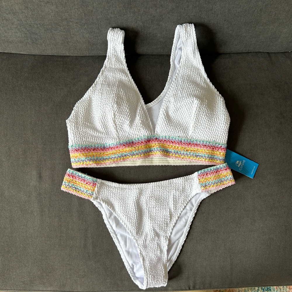Cupshe Triangle Longline Bikini Set